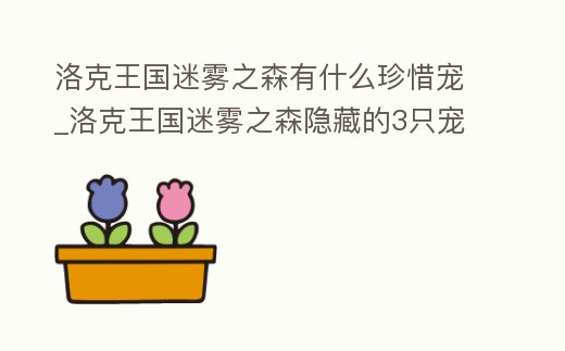 洛克王國迷霧之森有什么珍惜寵_洛克王國迷霧之森隱藏的3只寵物