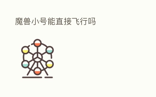 魔獸小號(hào)能直接飛行嗎