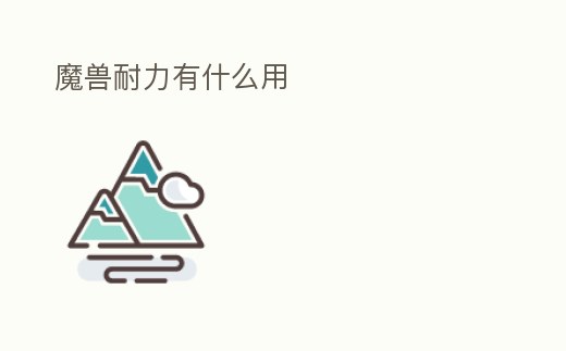 魔獸耐力有什么用