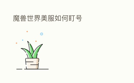 魔獸世界美服如何盯號