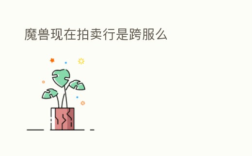 魔獸現在拍賣行是跨服么