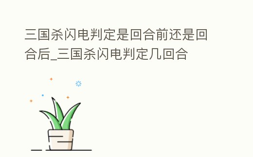 三國(guó)殺閃電判定是回合前還是回合后_三國(guó)殺閃電判定幾回合