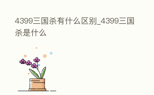 4399三國殺有什么區(qū)別_4399三國殺是什么