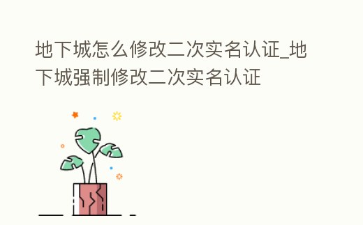 地下城怎么修改二次實(shí)名認(rèn)證_地下城強(qiáng)制修改二次實(shí)名認(rèn)證