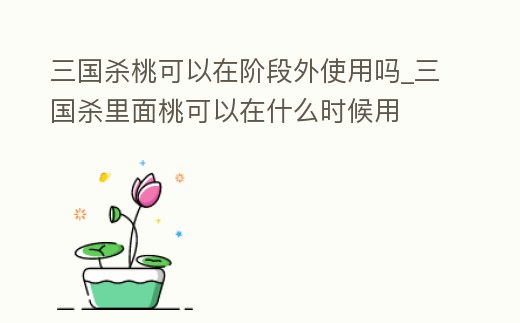 三國殺桃可以在階段外使用嗎_三國殺里面桃可以在什么時(shí)候用