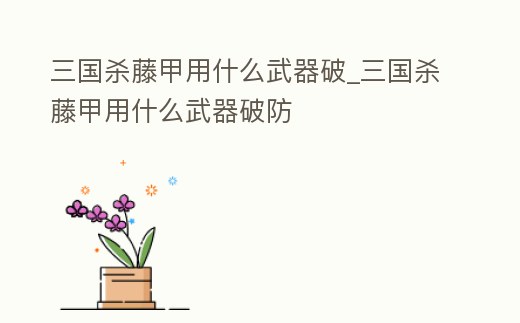 三國殺藤甲用什么武器破_三國殺藤甲用什么武器破防
