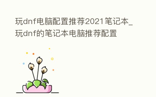 玩dnf電腦配置推薦2021筆記本_玩dnf的筆記本電腦推薦配置