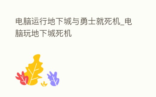 電腦運行地下城與勇士就死機_電腦玩地下城死機