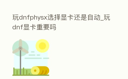 玩dnfphysx選擇顯卡還是自動_玩dnf顯卡重要嗎