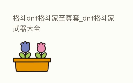 格斗dnf格斗家至尊套_dnf格斗家武器大全