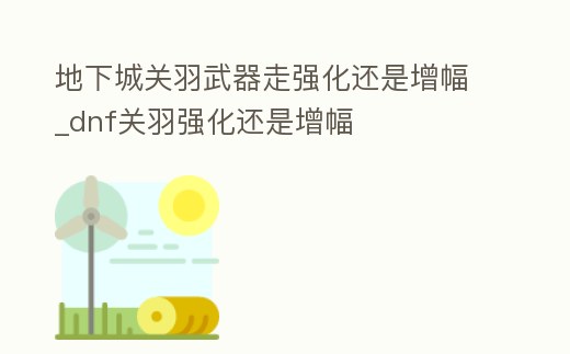 地下城關羽武器走強化還是增幅_dnf關羽強化還是增幅
