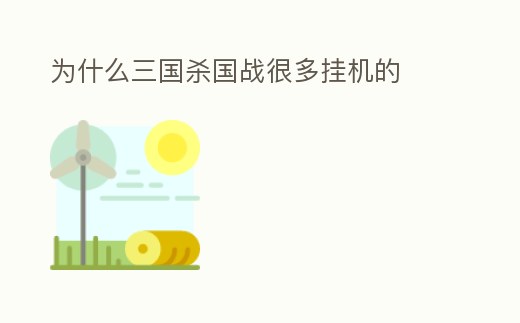 為什么三國殺國戰很多掛機的