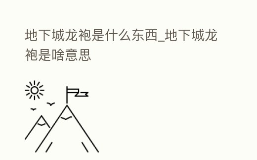 地下城龍袍是什么東西_地下城龍袍是啥意思