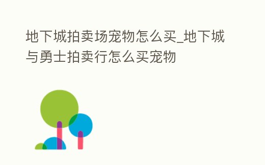 地下城拍賣場寵物怎么買_地下城與勇士拍賣行怎么買寵物