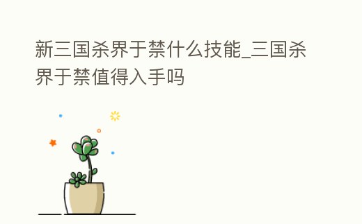 新三國殺界于禁什么技能_三國殺界于禁值得入手嗎
