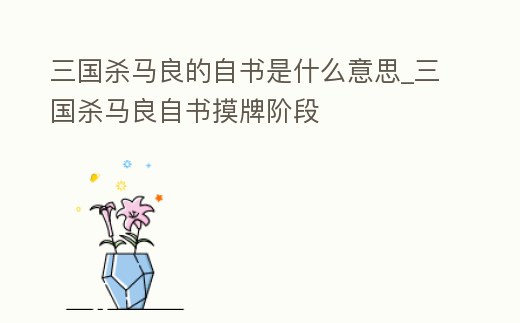 三國(guó)殺馬良的自書是什么意思_三國(guó)殺馬良自書摸牌階段