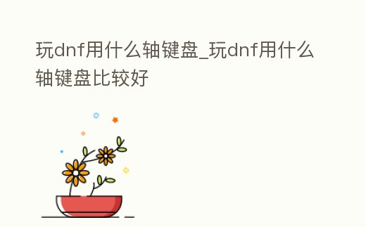 玩dnf用什么軸鍵盤_玩dnf用什么軸鍵盤比較好