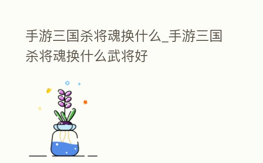手游三國(guó)殺將魂換什么_手游三國(guó)殺將魂換什么武將好