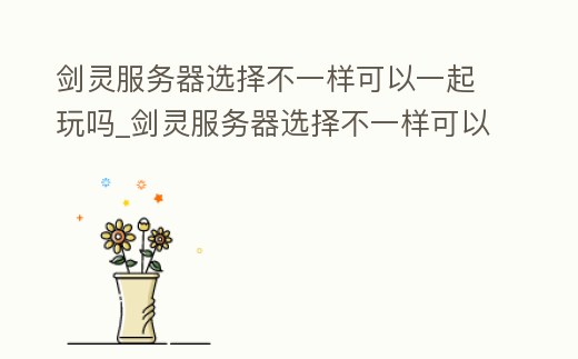 劍靈服務器選擇不一樣可以一起玩嗎_劍靈服務器選擇不一樣可以一起玩嗎知乎