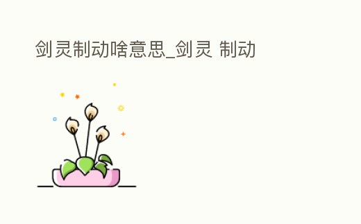 劍靈制動啥意思_劍靈 制動