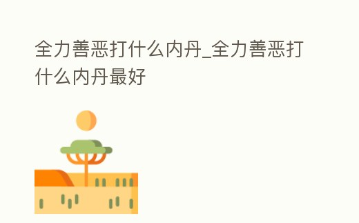 全力善惡打什么內丹_全力善惡打什么內丹最好