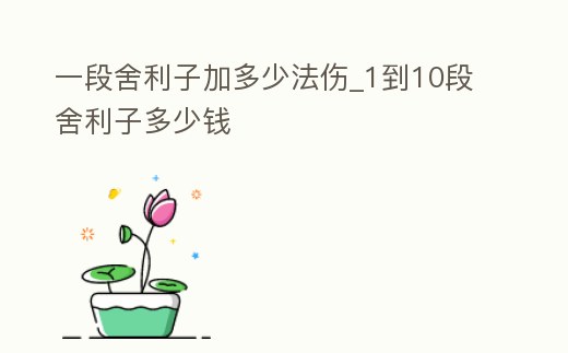 一段舍利子加多少法傷_1到10段舍利子多少錢