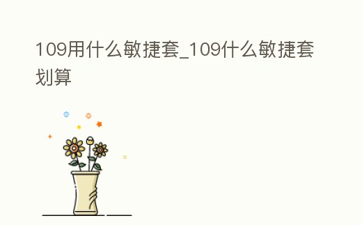 109用什么敏捷套_109什么敏捷套劃算