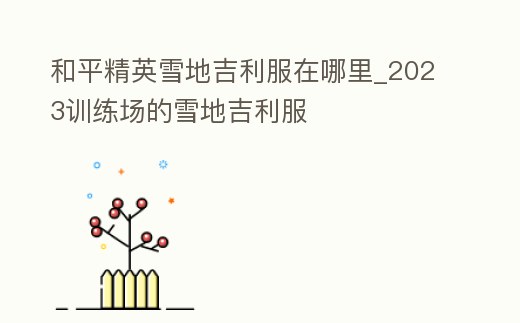 和平精英雪地吉利服在哪里_2023訓(xùn)練場的雪地吉利服