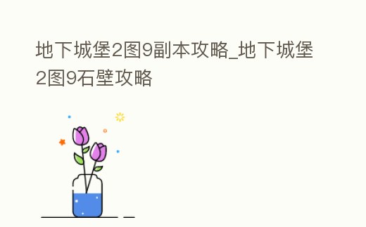 地下城堡2圖9副本攻略_地下城堡2圖9石壁攻略