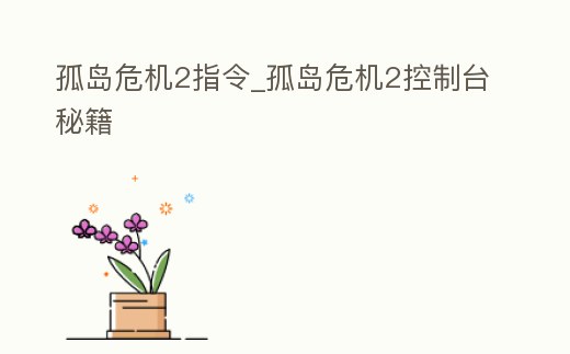 孤島危機2指令_孤島危機2控制臺秘籍