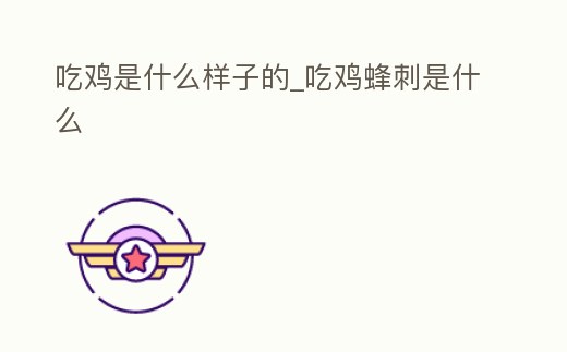 吃雞是什么樣子的_吃雞蜂刺是什么