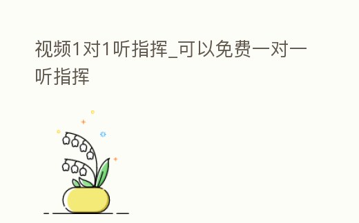 視頻1對1聽指揮_可以免費一對一聽指揮