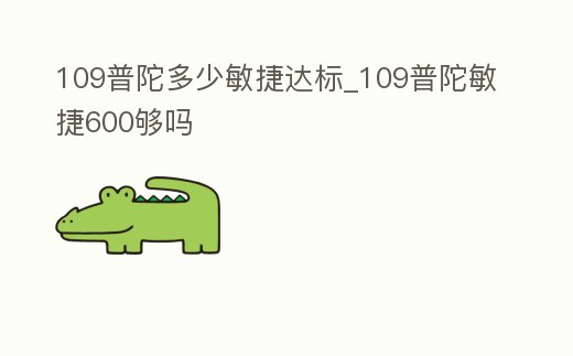 109普陀多少敏捷達標_109普陀敏捷600夠嗎