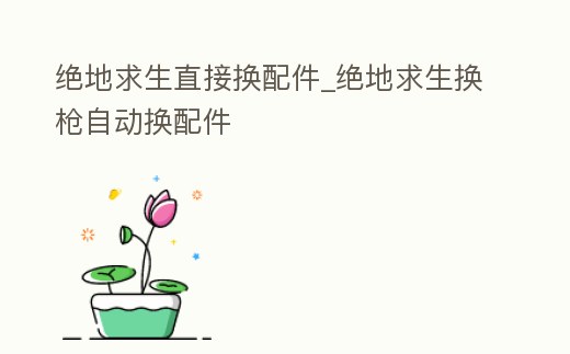 絕地求生直接換配件_絕地求生換槍自動換配件
