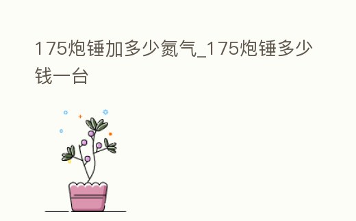 175炮錘加多少氮?dú)鈅175炮錘多少錢一臺
