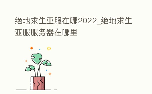 絕地求生亞服在哪2022_絕地求生亞服服務(wù)器在哪里