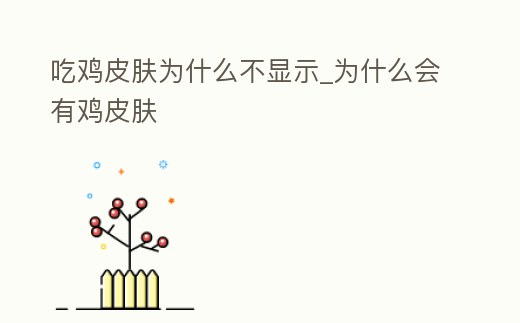 吃雞皮膚為什么不顯示_為什么會有雞皮膚