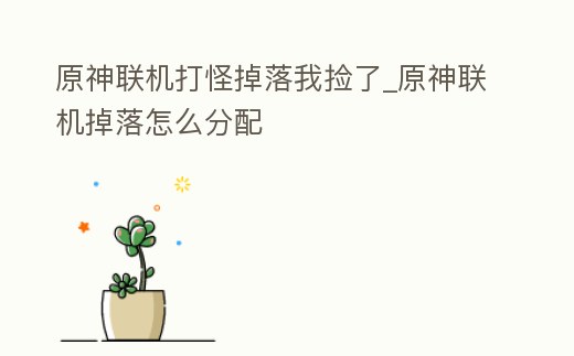 原神聯機打怪掉落我撿了_原神聯機掉落怎么分配