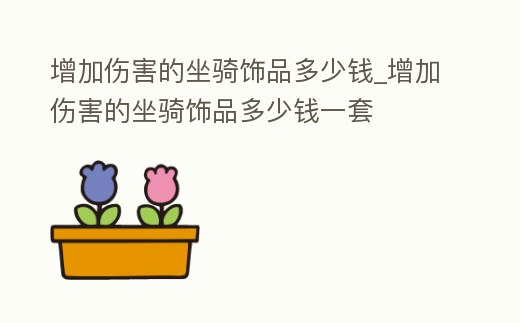 增加傷害的坐騎飾品多少錢_增加傷害的坐騎飾品多少錢一套