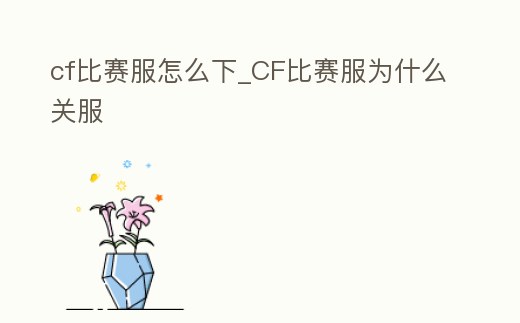 cf比賽服怎么下_CF比賽服為什么關服