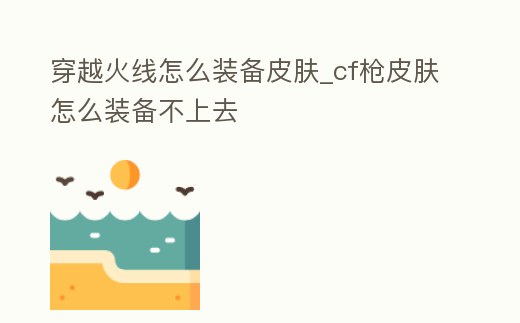 穿越火線怎么裝備皮膚_cf槍皮膚怎么裝備不上去