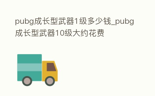 pubg成長型武器1級多少錢_pubg成長型武器10級大約花費
