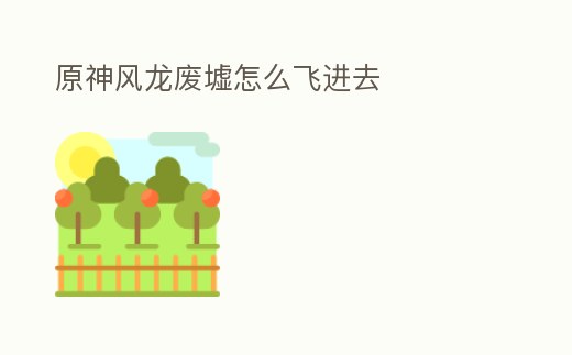 原神風龍廢墟怎么飛進去