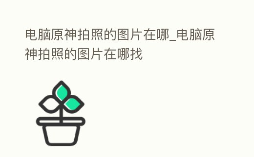 電腦原神拍照的圖片在哪_電腦原神拍照的圖片在哪找