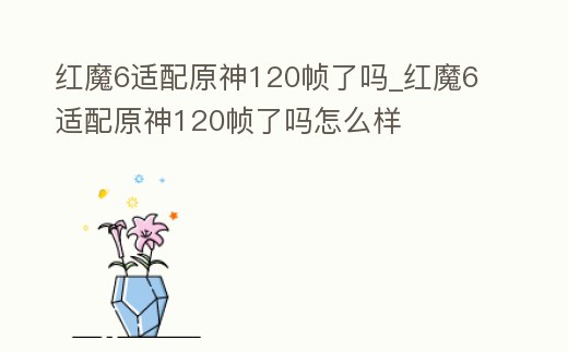 紅魔6適配原神120幀了嗎_紅魔6適配原神120幀了嗎怎么樣