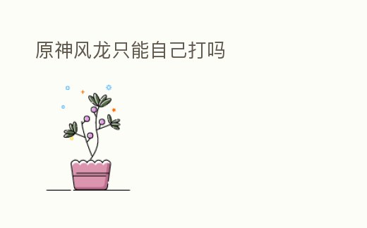 原神風龍只能自己打嗎