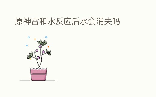 原神雷和水反應后水會消失嗎