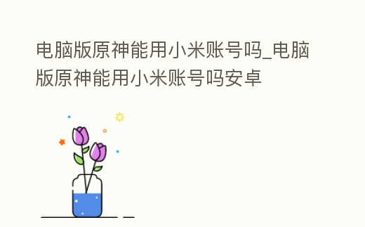 電腦版原神能用小米賬號嗎_電腦版原神能用小米賬號嗎安卓