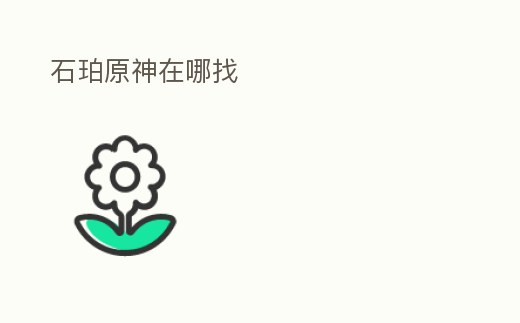 石珀原神在哪找