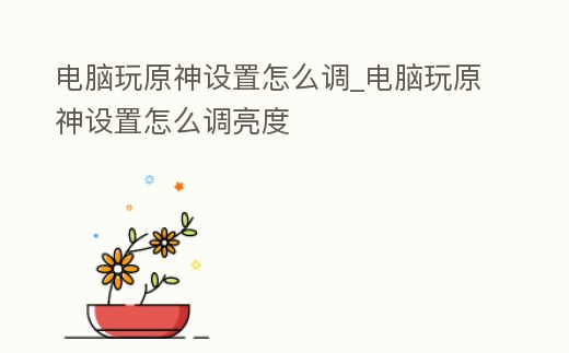電腦玩原神設置怎么調_電腦玩原神設置怎么調亮度